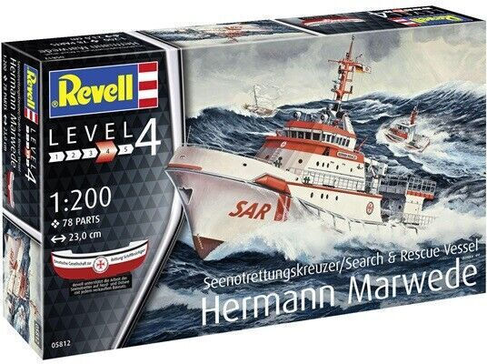 Revell Rescue Ship Herman Maruad Modeling Figure Ship 78 Pieces in Scale 1:200 581.2x581.2cm.