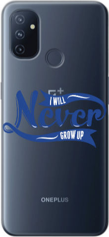 Oneplus Nord 100 Ich Werde Niemals Erwachsen Transparentes Silikon TPU Hülle