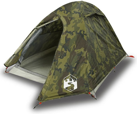 vidaXL Къмпинг сцена Зелена за 2 Хора 254x140x108см