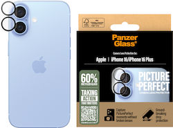 PanzerGlass PicturePerfect Protecție Cameră Tempered Glass Transparent pentru Apple iPhone 16, iPhone 16 Plus