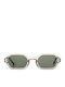 Red Raven Jackie Unisex Sunglasses with Beige Plastic Frame and Green Lens