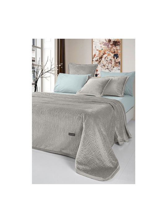 Guy Laroche Bolzano Sherpa Double Blanket Set 220x240cm Vison