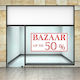 Bazaar Rabattaufkleber % 50x25cm