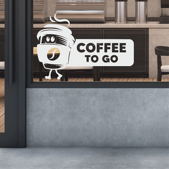 Eat Drink Βιτρίνα Coffee To Go 120x82cm