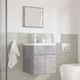 vidaXL Countertop with Sink & Mirror L42xW18xH39cm Gray