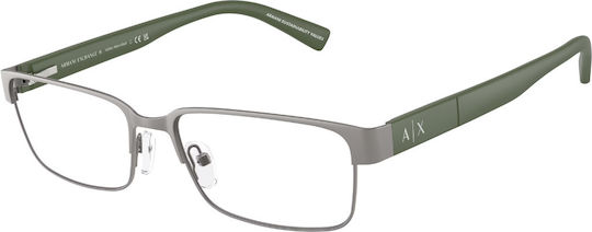 Armani Exchange Men's Metal Grey Prescription Eyeglass Frame AX1017 6045