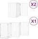 vidaXL Divider Dog in White Color 600 x 90cm