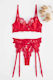 Decoro Sexy Dessous-Sets mit Spitze & Straps Rot