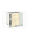 Corner Cabinet Wall Ivory 100x60x82cm