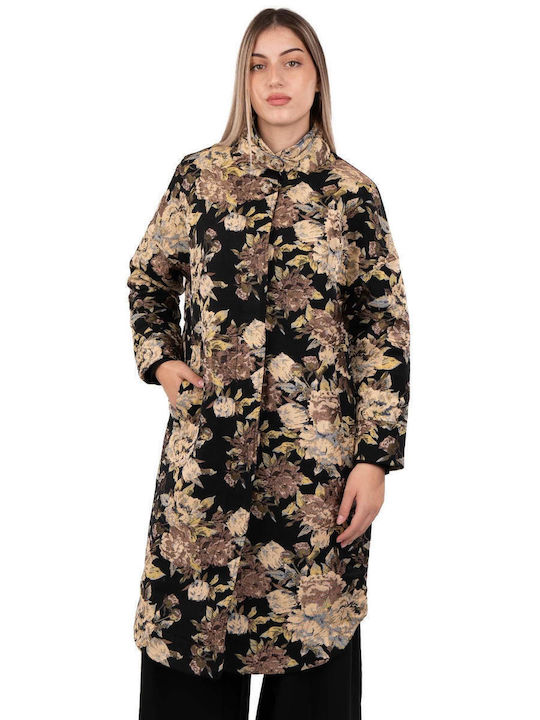 Damen Schwarz Mantel