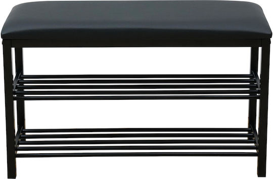 Μεταλλική Carbon με 2 Ράφια Μαύρη 80x30x50cm 162759289 Μεταλλική Carbon με 2 Ράφια Μαύρη 80x30x50cm 162759289
