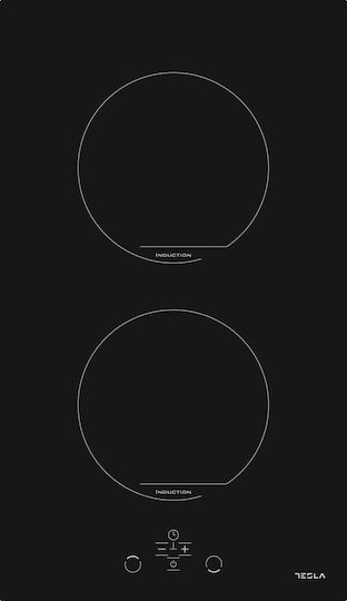 Tesla Domino Induction Cooktop Autonomous with Child Lock Function 30x52εκ.