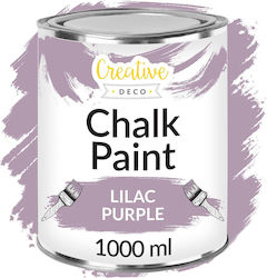 Creative Deco Lilac Purple Chalk Paint 1000 Ml Matte Washable Ideal Furniture Renovation Decoration Decoupage Possible Distressed Gradient Effect