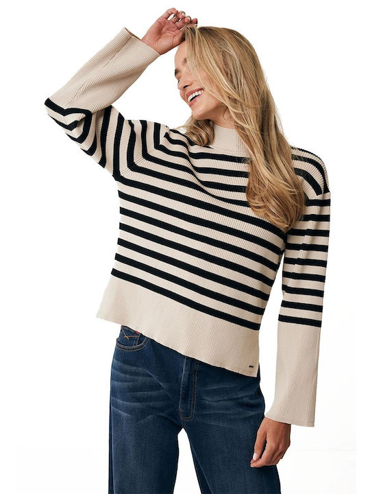 Mexx Women's Sweater Striped Black