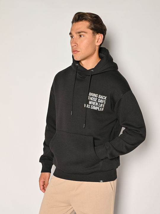 Sweatshirt with Hood Black