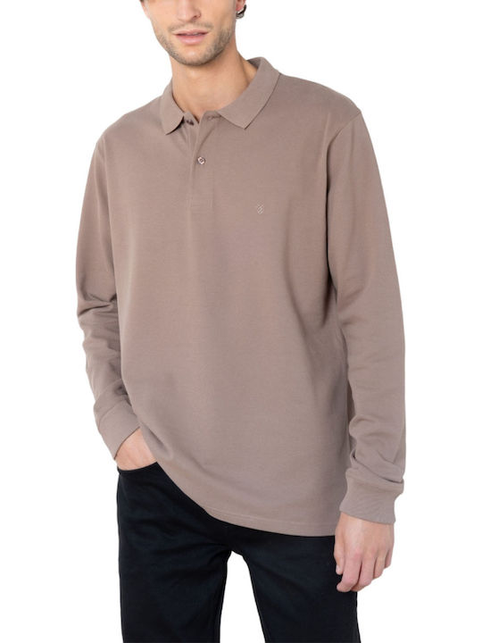 The Bostonians Polo Μπλούζα Μακρυμάνικη Καφέ