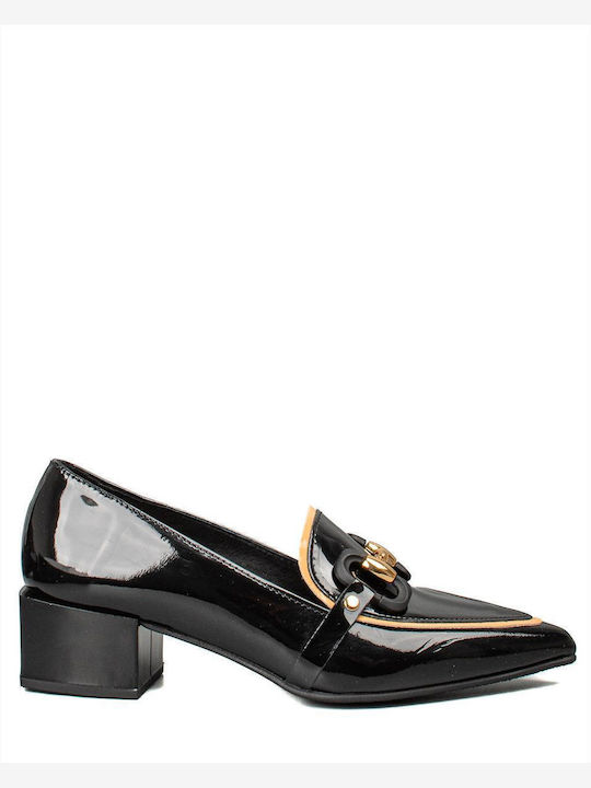 Δερμάτινα Γυναικεία Loafers σε Μαύρο Χρώμα