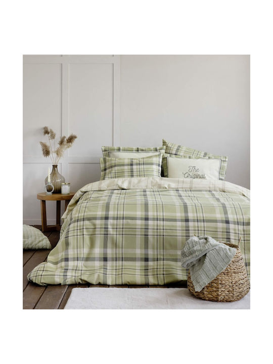 Nima Original Set Față de Pernă Flanel cu plic de acoperire Verzi 50x70cm.