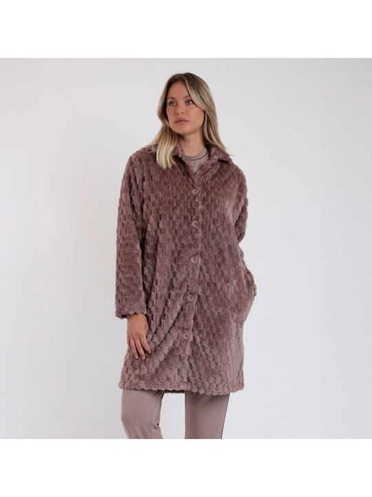 Admas Robe De Damă Maro De Iarnă
