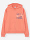 Kids Sweatshirt Cardigan Cotton with Hood Salmon