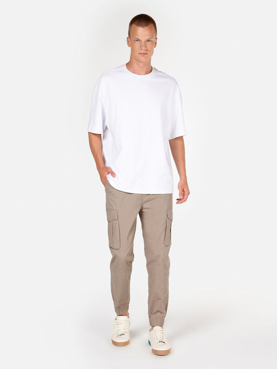 Pantaloni cu Croială Slim Beige