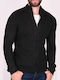 Cardigan Tricotat pentru Bărbați Black