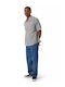 Men's Jeans Pants with Regular Baggy Fit Stone Wash Indigo