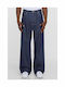 Ανδρικό Παντελόνι Τζιν με Regular Baggy Εφαρμογή Raw Indigo