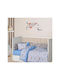 Das Home Baby Sheets Set Crib Cotton Blue, Grey, Orange Gray 130x170cm 3pcs