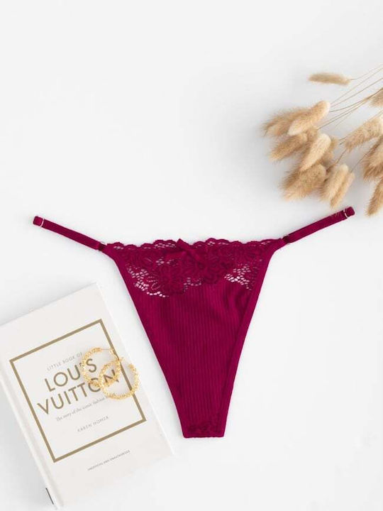Decoro Γυναικείο String Μπορντό