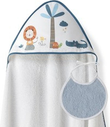 Interbaby Βρεφική Κάπα-Μπουρνούζι με Κουκούλα 100x100εκ.