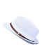 Pălărie Pentru Bărbați Din Paie Fedora Albă M5720
