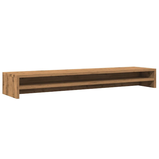 vidaXL Artisan Stejar Tabletop Suport pentru 2 Monitoare Stejar Maro