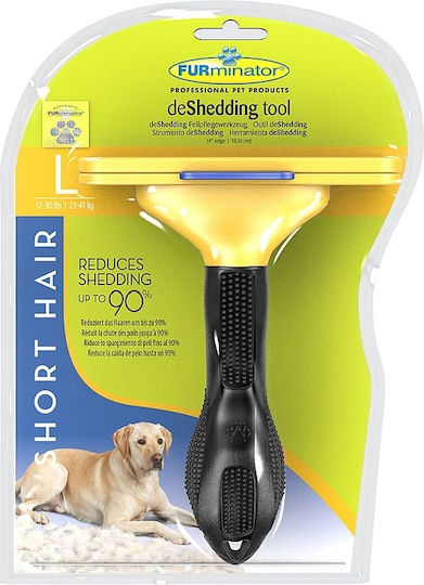 FURminator Comb Large for Short-Haired Dogs for Coat Grooming Yellow