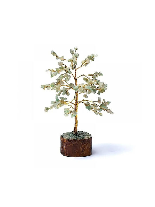 Baum mit grünen Aventurin-Edelsteinblättern 18cm