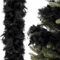 Christmas Tree Decor Garland Fluffy Feather Model Black 180cm Christmas Tree Decor Garland Fluffy Feather Model Black 180cm