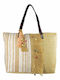 Stoff Strandtasche Beige