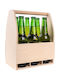 Creative Tabletop Wooden Wine Rack Beige 24x16x30cm