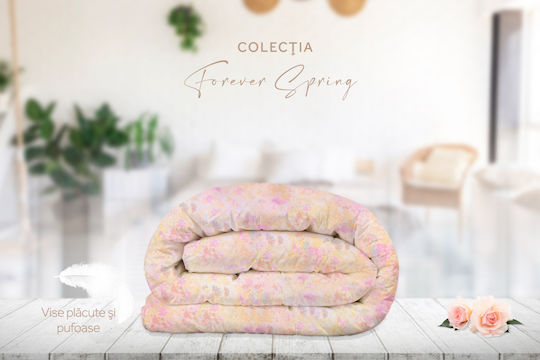 HappyNest Pilotă Dublu De Puf 200x220cm Roz