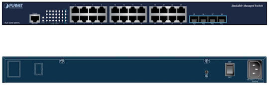 Planet Technology Managed L3 Switch with 24 Gigabit (1Gbps) Ethernet Ports and 4 SFP Ports