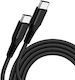 Jes USB 2.0 Cable USB-C male - USB-C 60W Μαύρο 1m