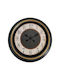 Ankor Silent Antique Wall Clock Plastic Black 50.5x5.2cm