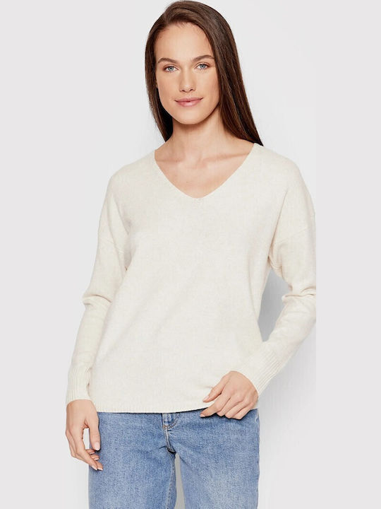 Only Life Damen Langarm Pullover mit V-Ausschni...