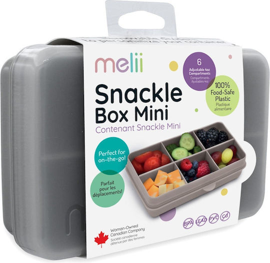 Melii – Δοχείο Σνακ Χωρίσματα Mini Grey