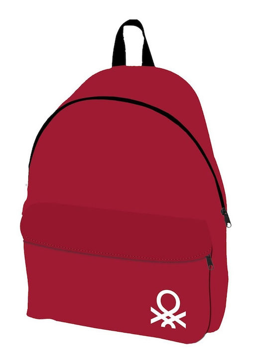 Benetton School Bag Backpack Junior High-High School Red