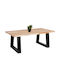 Rechteckiger Zentral-Kaffeetisch Sofia Slim aus Massivholz Hell Natur M115xT65xH45cm