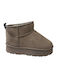 Wildleder Stiefeletten Damen mit Pelz Gray