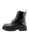 Stiefeletten Damen aus Lackleder Schwarz