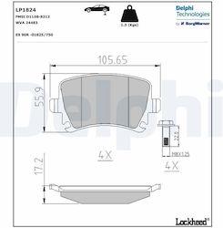 Delphi Bremsbelag Set Delphi Bremsbelag Set