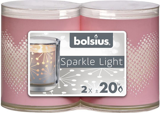 Bolsius Lumânări Mici Sparkle Light Aromatice În Culoare Roz Până La 20 Ore Ardere 2 Bucăți